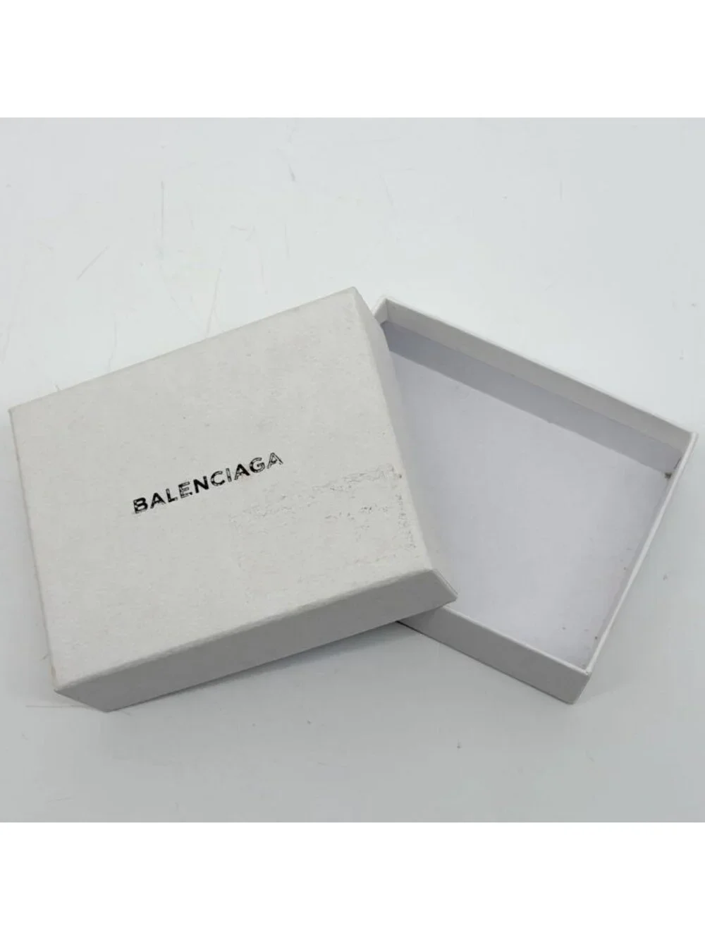 Balenciaga Paper Mini Silver Trifold Compact Wallet
